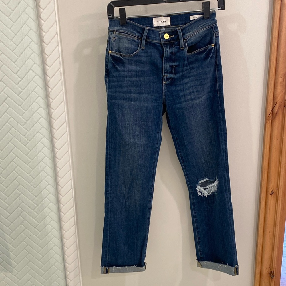 Frame le high straight jeans